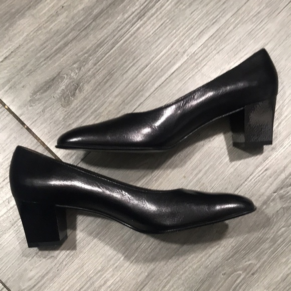 Salvatore Ferragamo Square Toe Block Heel Pumps - Picture 6 of 10